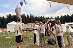Tolle Akrobaten vor unserem Stand