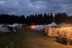 Unser Zelt bei Nacht 